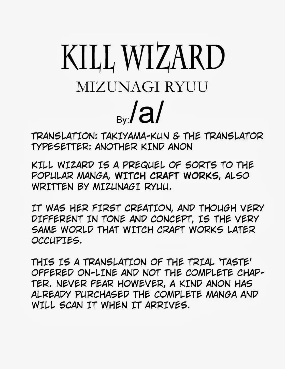 Kill Wizard Chapter 1 2